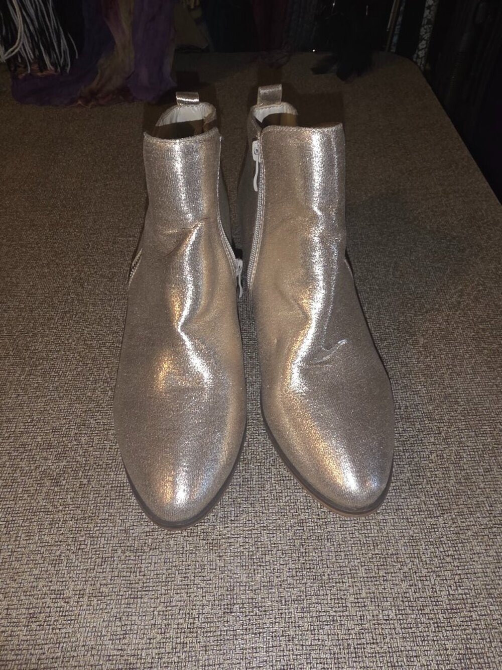 Journee Collection Gold Shimmer Boots - Size 12
